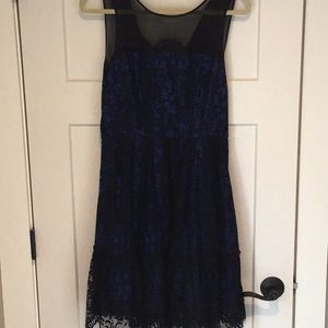 Moulinette Soeurs sleeveless cocktail dress - black/blue - 10